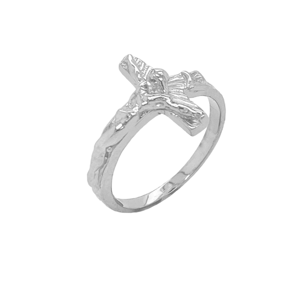 Silver Cross Ring - image 1